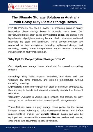 The Ultimate Storage Solution in Australia with Heavy Duty Plastic Storage Boxes