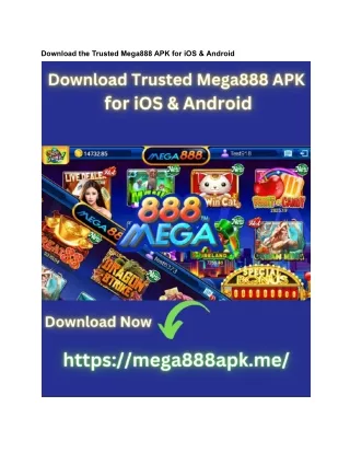 download the trusted mega888 apk for ios android