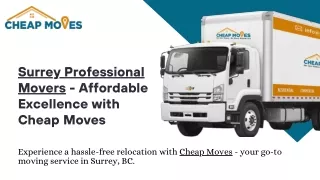 Surrey Professional Movers - Affordable Excellence with Cheap Moves