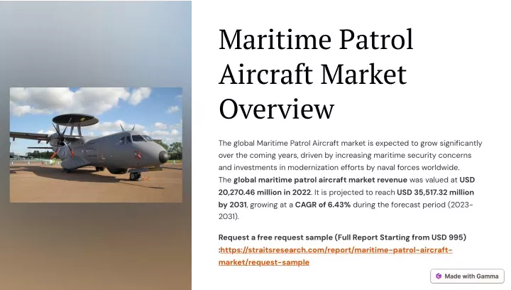 maritime patrol aircraft market overview