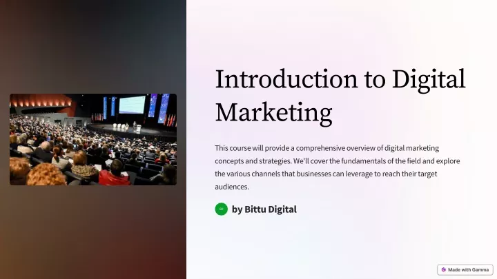 introduction to digital marketing