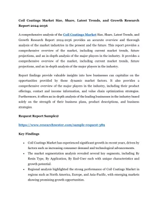 coil coatings market size share latest trends