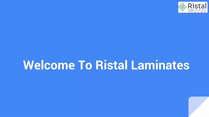 welcome to ristal laminates