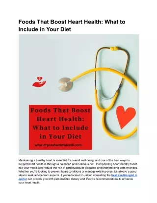 Foods That Boost Heart Health_ What to Include in Your Diet