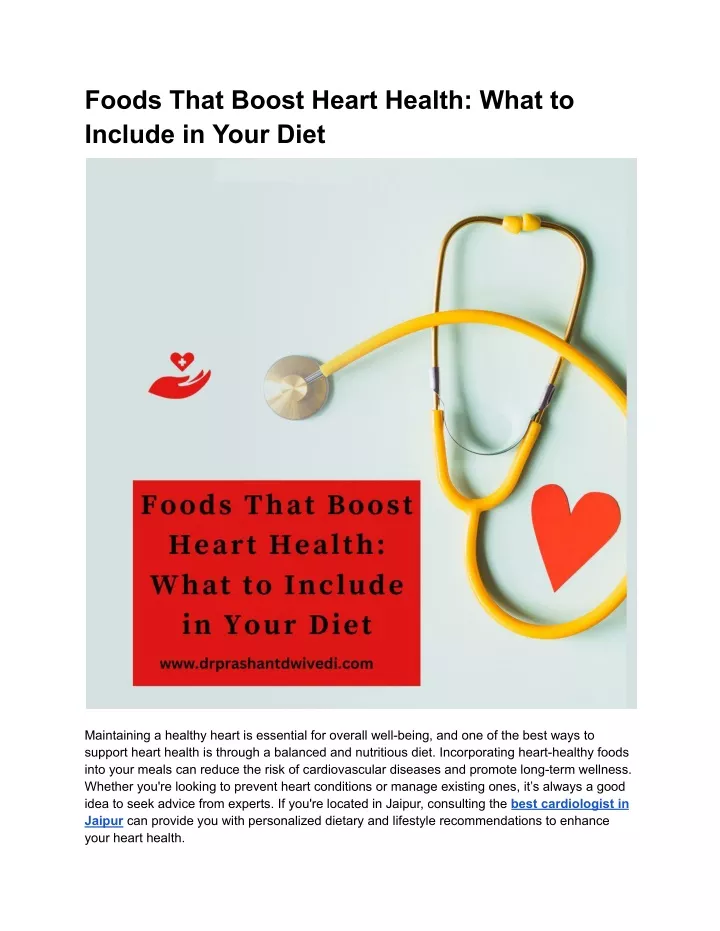 foods that boost heart health what to include