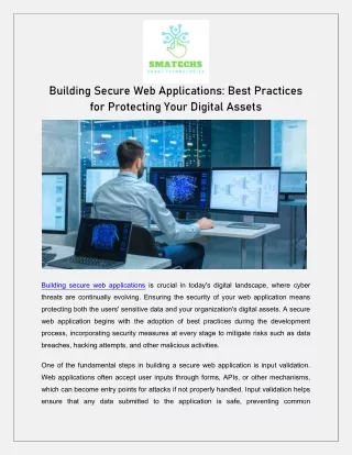 building secure web applications best practices