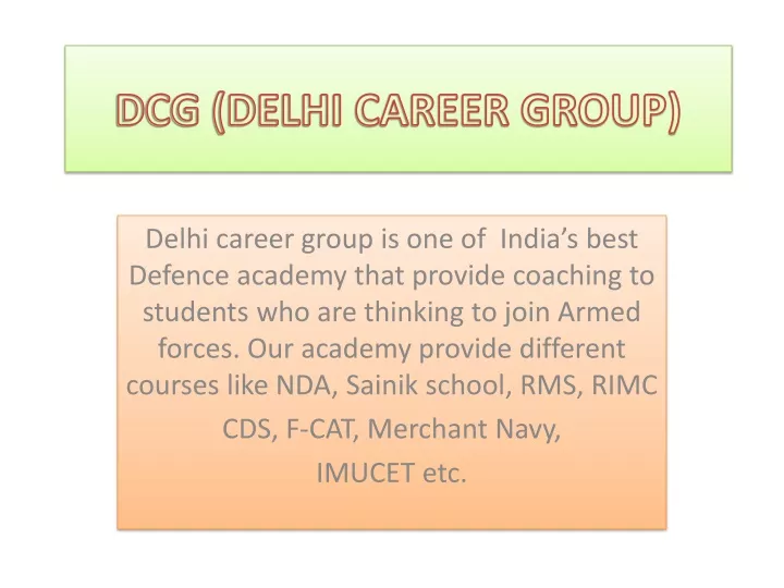 dcg delhi career group