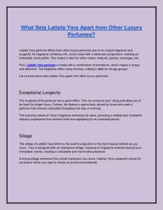 Lattafa Yara Perfume: A Captivating Fragrance