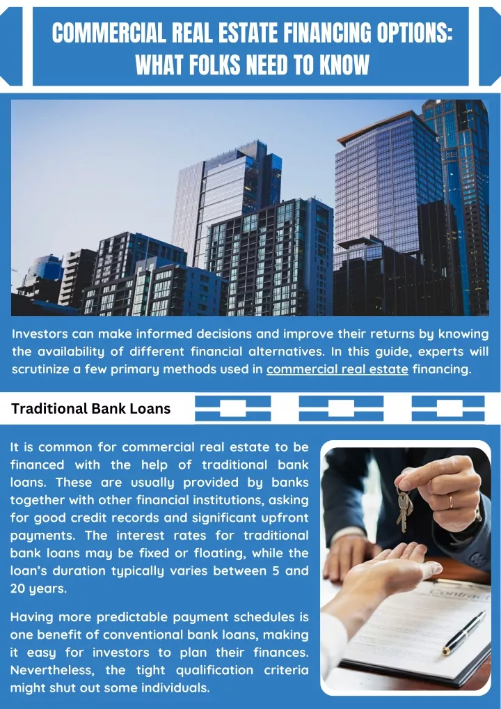 commercial real estate financing options what