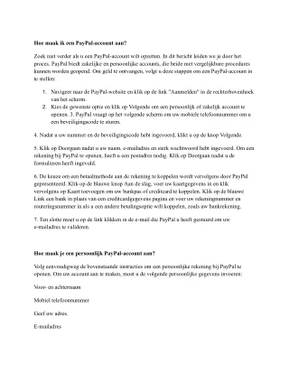 Hoe maak ik een PayPal-account aan?