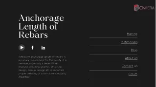 anchorage length of rebars