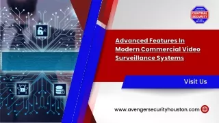 Advanced Features In Modern Commercial Video Surveillance Systems