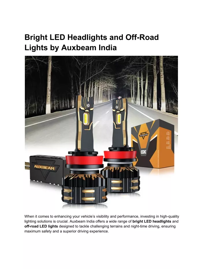 bright led headlights and off road lights