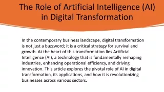 Digital transformation