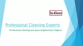 Top-Rated Cleaning Business in Nigeria: Expert Solutions for a Spotless Home & O