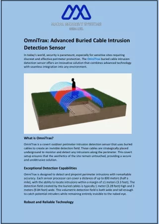 omnitrax advanced buried cable intrusion