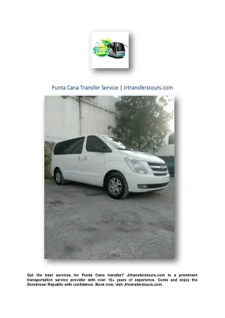 Punta Cana Transfer Service | Jrtransferstours.com