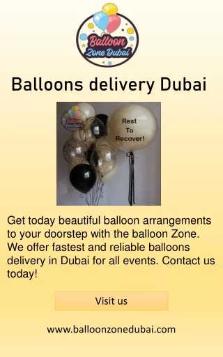 Celebrate with Balloon Zone: Perfect Balloons delivery Dubai for Every Occasion!