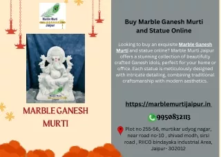 Buy Marble Ganesh Murti and Statue Online - Marble Murti Jaipur