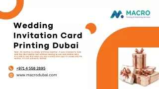 Wedding Invitation Card Printing Dubai