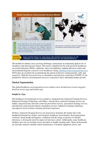 Healthcare Environmental Services: Strategies for Reducing Hospital-Acquired Inf