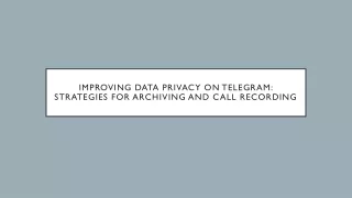 improving data privacy on telegram strategies