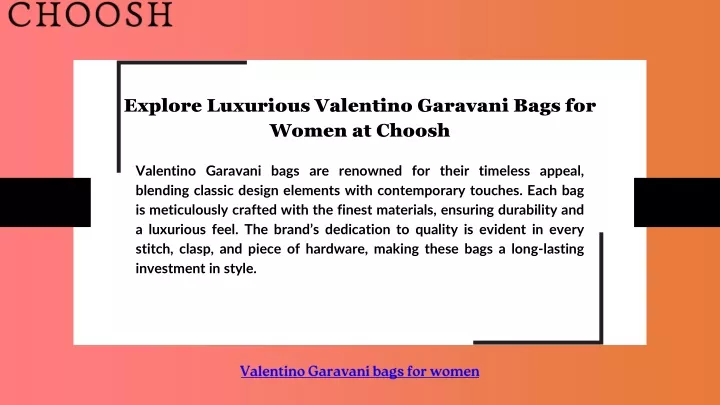 explore luxurious valentino garavani bags