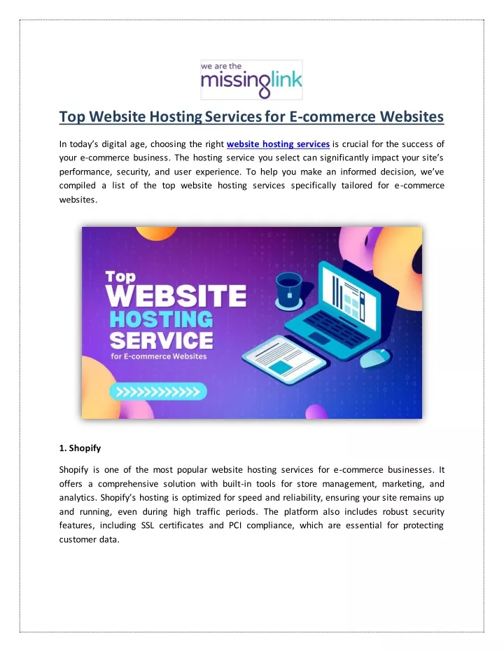 top website hosting services for e commerce