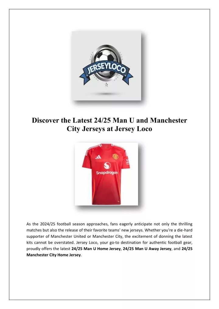 discover the latest 24 25 man u and manchester