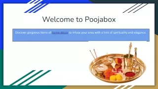welcome to poojabox