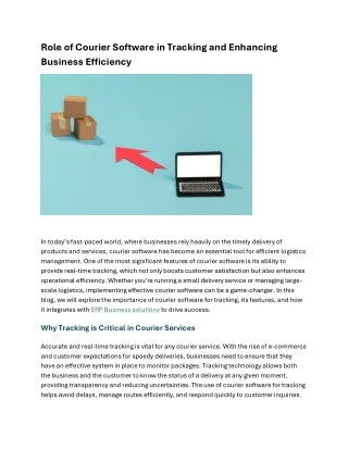 role of courier software in tracking