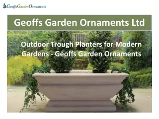 Outdoor Trough Planters for Modern Gardens - Geoffs Garden Ornaments