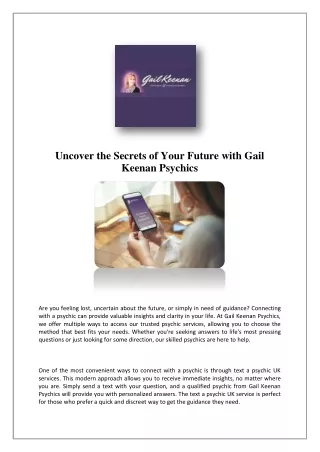 Psychic Reader In London | Gail Keenan Psychics