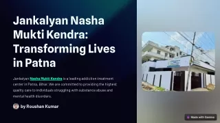 Welcome to Best Nasha Mukti Kendra in Patna
