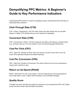 demystifying ppc metrics a beginner s guide