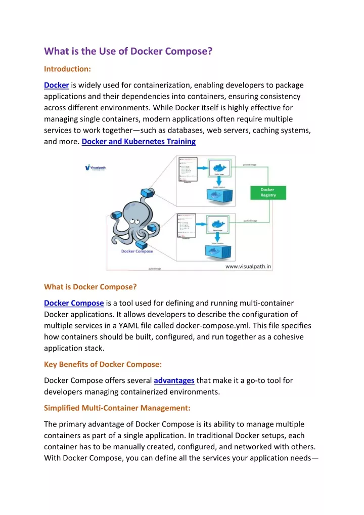 what is the use of docker compose