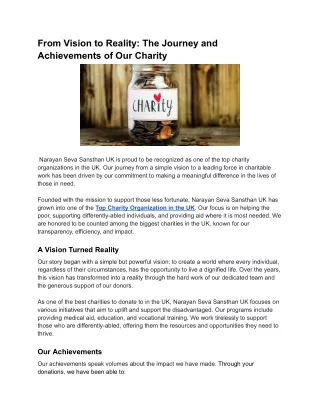 From Vision to Reality_ The Journey and Achievements of Our Charity