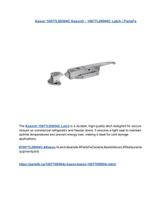 Kason 10077L00004C Kason® - 10077L00004C Latch _ PartsFe