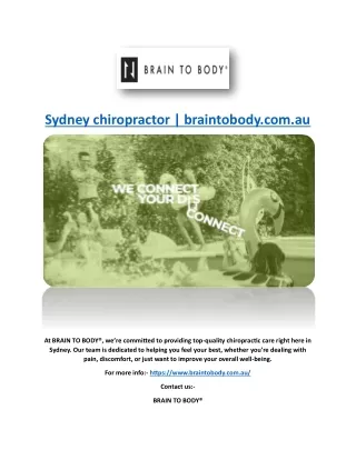 sydney chiropractor braintobody com au