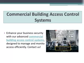 Commercial Building Access Control Systems