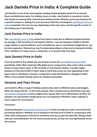 jack daniels price in india a complete guide
