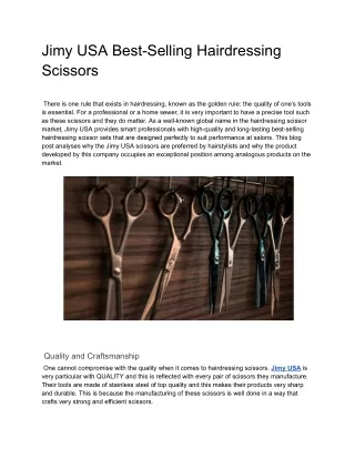 Jimy USA Best-Selling Hairdressing Scissors