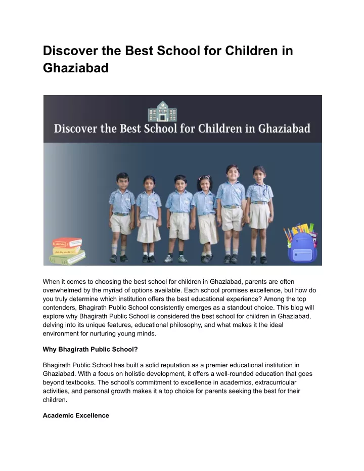 discover the best school for children in ghaziabad