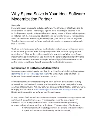 why sigma solve is your ideal software