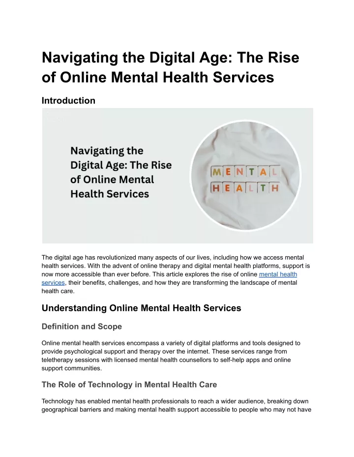 navigating the digital age the rise of online