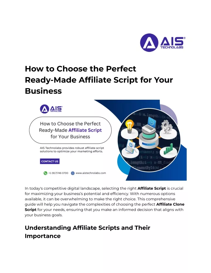 how to choose the perfect ready made affiliate