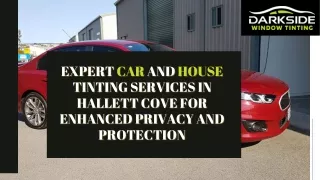 Expert car and house tinting services in Hallett Cove for enhanced privacy and protection