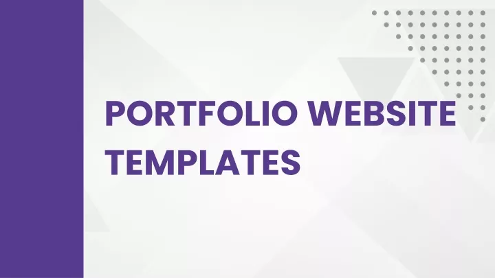 portfolio website templates