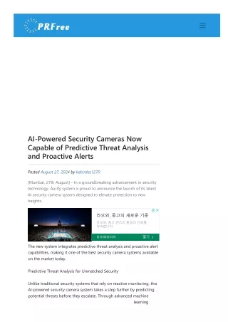 AI-Powered Security Cameras Now Capable of Predictive Threat Analysis and Proactive Alerts