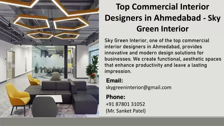 top commercial interior designers in ahmedabad